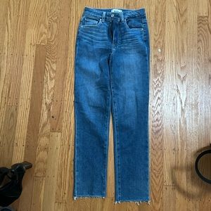 Paige Sarah Slim Crop Blue